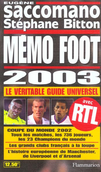 Emprunter Mémo foot 2003 livre
