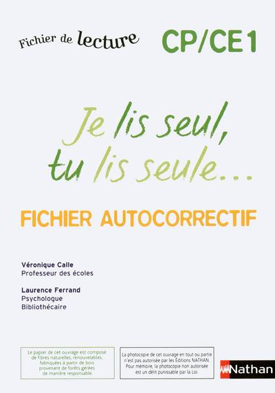 Emprunter Je lis seul, tu lis seule - Autocorrectif - CP/CE1 livre