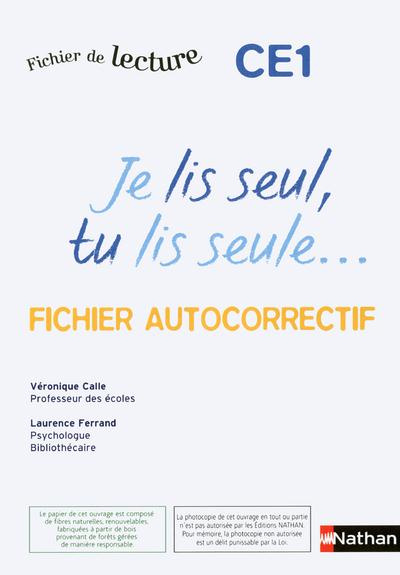Emprunter Je lis seul, tu lis seule - Autocorrectif - CE1 livre