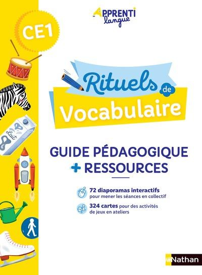 Emprunter Rituels de vocabulaire CE1 Apprentilangue. Guide pédagogique Ressources livre