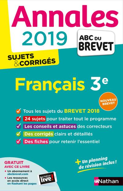 Emprunter Français 3e. Sujets & corrigés, Edition 2019 livre