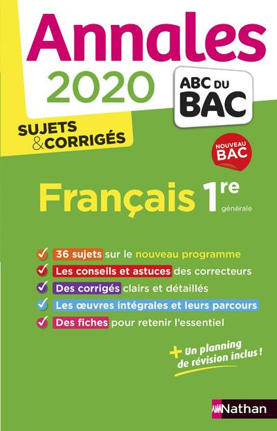 Emprunter Français 1re générale. Sujets & Corrigés, Edition 2020 livre
