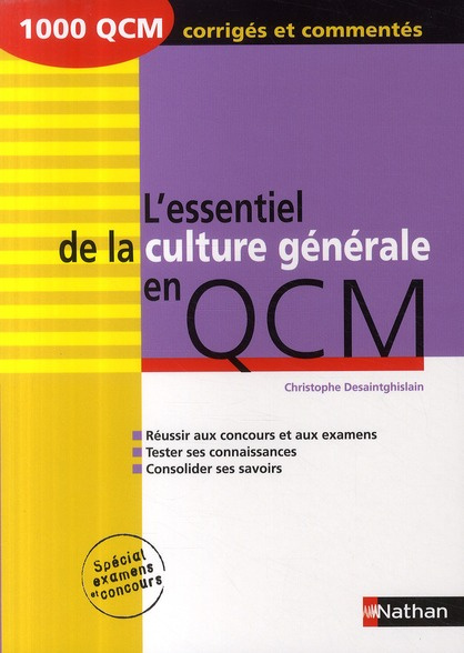 Emprunter L'essentiel de la culture générale en QCM livre