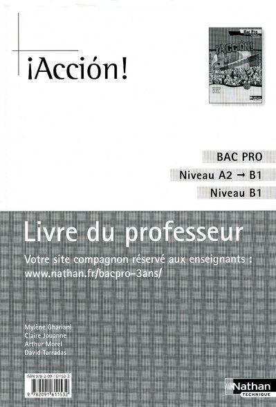 Emprunter Espagnol Bac pro A2/B1 Accion! Livre du professeur livre