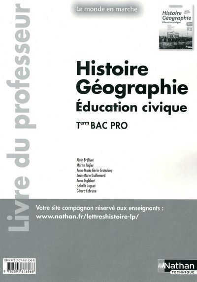 Emprunter Histoire-Géographie-Education civique Tle Bac pro. Livre du professeur livre