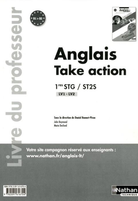 Emprunter Anglais 1e STG-ST2S Take action. Livre du professeur livre