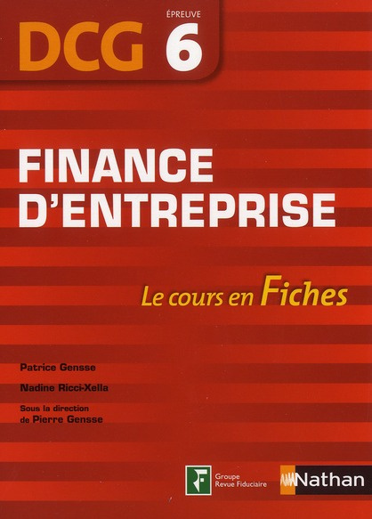 Emprunter Finance d'entreprise DCG 6. Le cours en Fiches livre