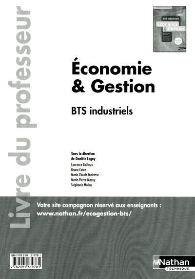 Emprunter Economie & Gestion BTS industriels. Livre du professeur livre