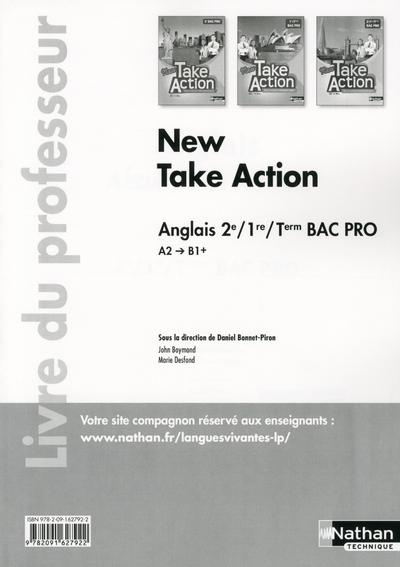 Emprunter Anglais 2e/1e/Tle Bac Pro New Take Action A2/B1 . Livre du professeur livre
