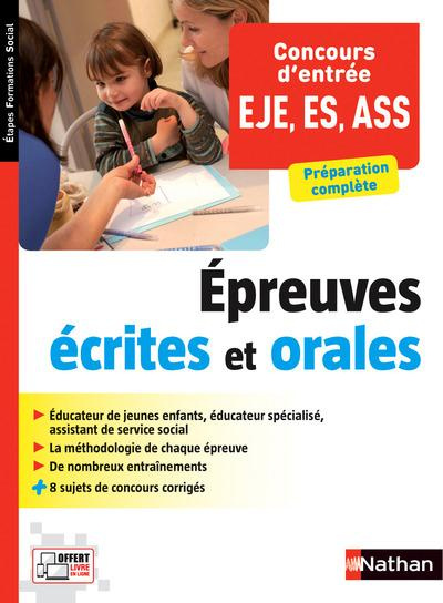 Emprunter Concours d'entrée EJE, ES, ASS. Epreuves écrites et orales livre