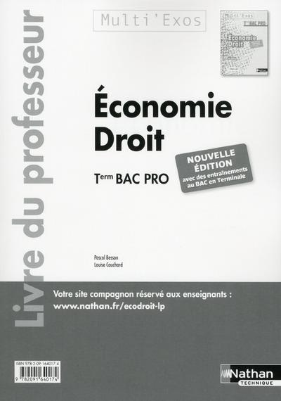 Emprunter Economie Droit Tle Bac Pro. Livre du professeur, Edition 2016 livre