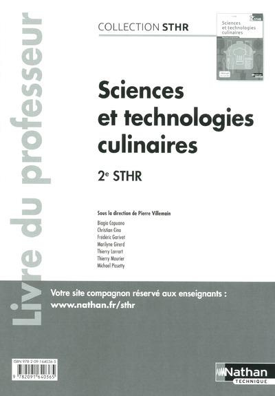Emprunter Sciences et technologies culinaires 2de STHR. Livre du professeur livre
