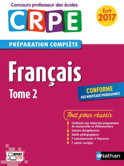 Emprunter Français. Tome 2, épreuve écrite CRPE, Edition 2016 livre