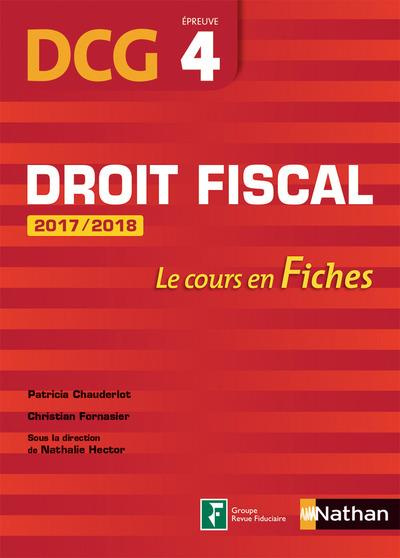 Emprunter Droit fiscal DCG 4. Le cours en fiches, Edition 2017-2018 livre