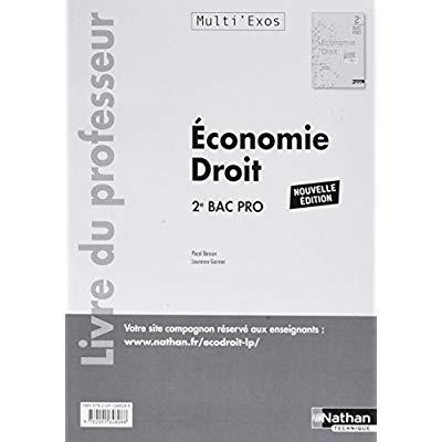 Emprunter Economie Droit 2e Bac Pro. Livre du professeur, Edition 2017 livre