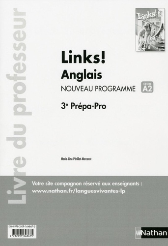 Emprunter Anglais 3e Prépa-Pro Links! Livre du professeur, Edition 2019 livre