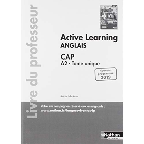 Emprunter Anglais CAP A2 Tome unique Active Learning. Livre du professeur, Edition 2019 livre