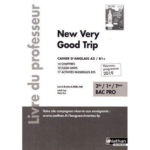 Emprunter Cahier d'anglais 2de/1re/Tle Bac Pro A2/B1 New Very Good Trip. Livre du professeur, Edition 2019 livre