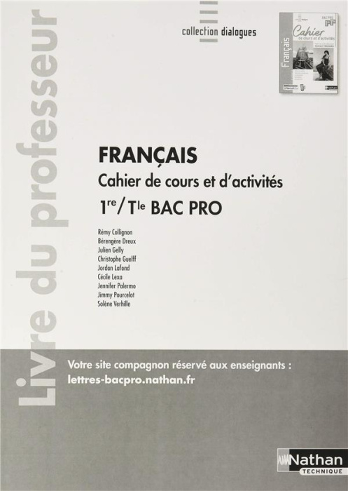 Emprunter Français Cahier de cours et d'activités 1re/Tle Bac Pro. Livre du professeur, Edition 2020 livre