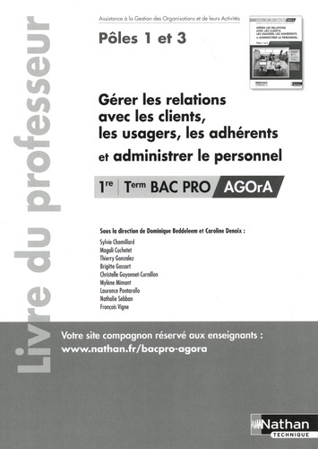 Emprunter Gérer les relations avec les clients, les usagers, les adhérents et administrer le personnel 1re/Tle livre