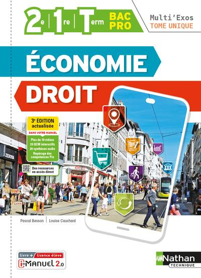 Emprunter Economie Droit 2e, 1re, Term Bac Pro Multi'Exos. 3e édition livre