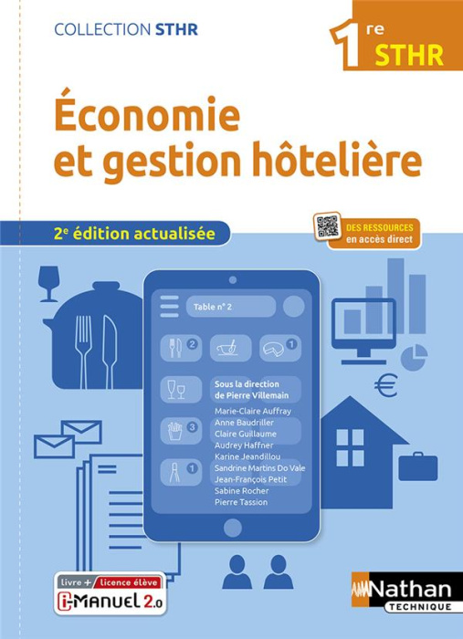 Emprunter Economie et Gestion Hôtelière 1re STHR. Edition 2022 livre