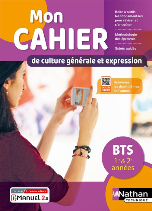 Emprunter Mon cahier de culture générale et expression BTS 1re & 2e années livre
