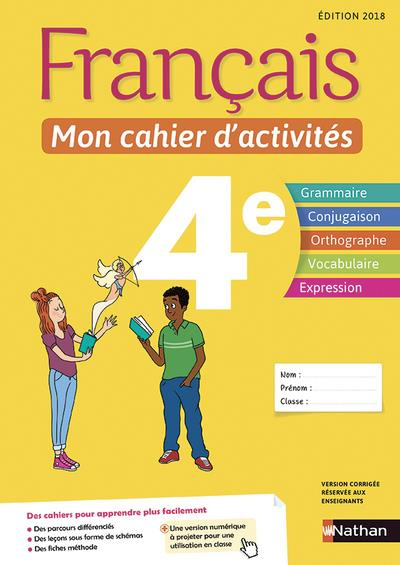 Emprunter Français 4e Mon cahier d'activités. Edition 2018 livre