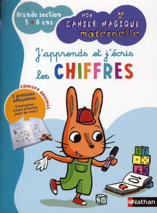 Emprunter J'apprends et j'écris les chiffres. Avec 2 ardoises et 1 stylo livre