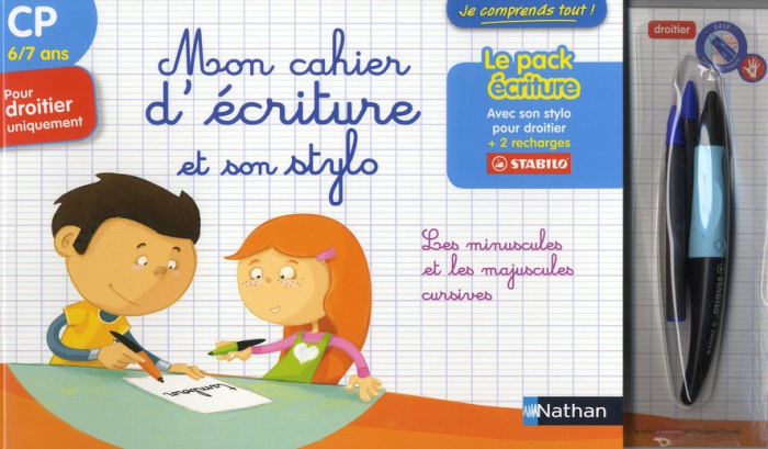 Emprunter Mon cahier d'écriture et son stylo pour droitier uniquement. Les minuscules et les majuscules cursiv livre
