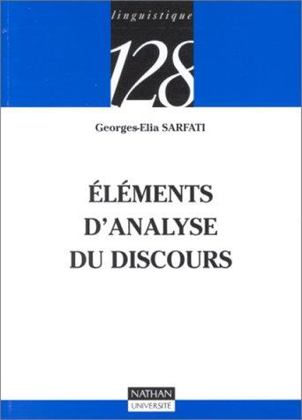 Emprunter ELEMENTS D'ANALYSE DU DISCOURS livre