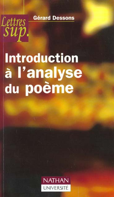 Emprunter INTRODUCTION A L'ANALYSE DU POEME livre
