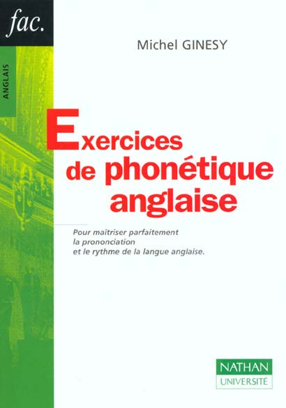 Emprunter EXERCICES DE PHONETIQUE ANGLAISE livre