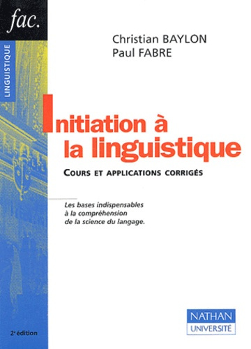 Emprunter INITIATION A LA LINGUISTIQUE livre