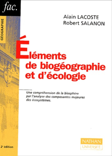 Emprunter ELEMENTS DE BIOGEOGRAPHIE ET D'ECOLOGIE livre