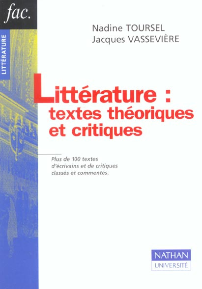Emprunter LITTERATURE : TEXTES THEORIQUES ET CRITIQUES livre