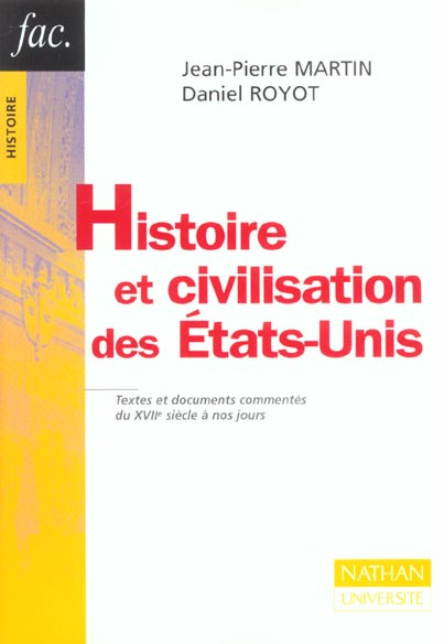 Emprunter HISTOIRE ET CIVILISATION DES ETATS-UNIS livre