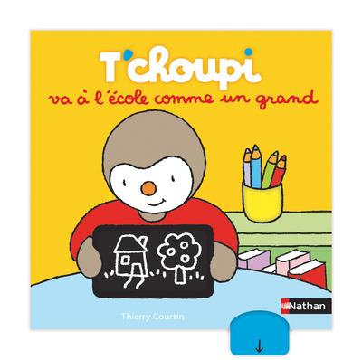 Emprunter T'choupi va à l'école comme un grand livre