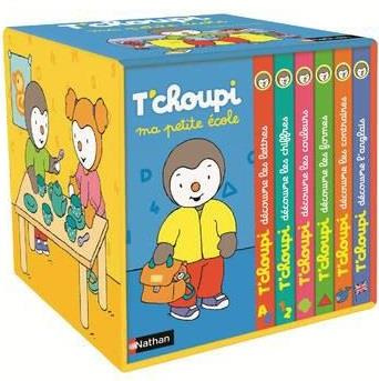 Emprunter Ma petite école T'choupi. Contient 6 livres : T'choupi découvre les lettres ; T'choupi découvre les livre