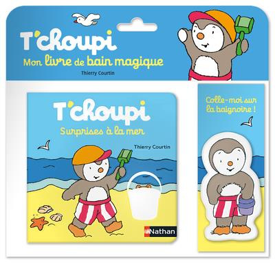 Emprunter T'choupi, surprises à la mer. Mon livre de bain magique livre