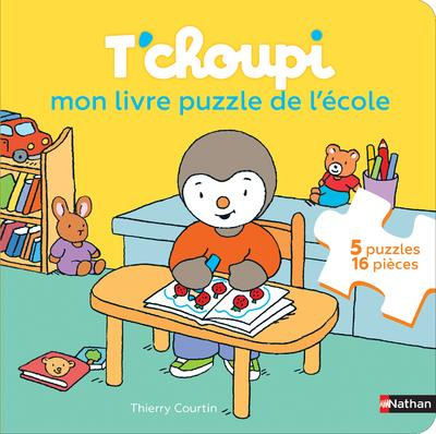 Emprunter T'choupi. Mon livre puzzle de l'école. Avec 5 puzzles de 16 pièces livre