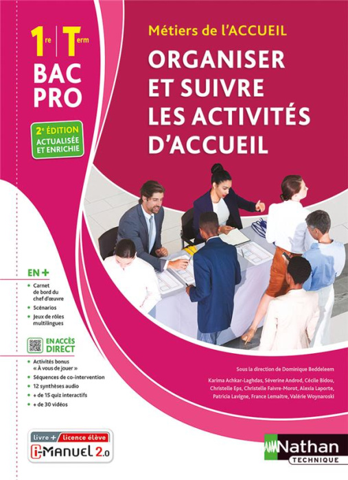 Emprunter Organiser et suivre les activités d'accueil 1re/Tle Bac pro métiers de l'accueil. 2e édition revue e livre
