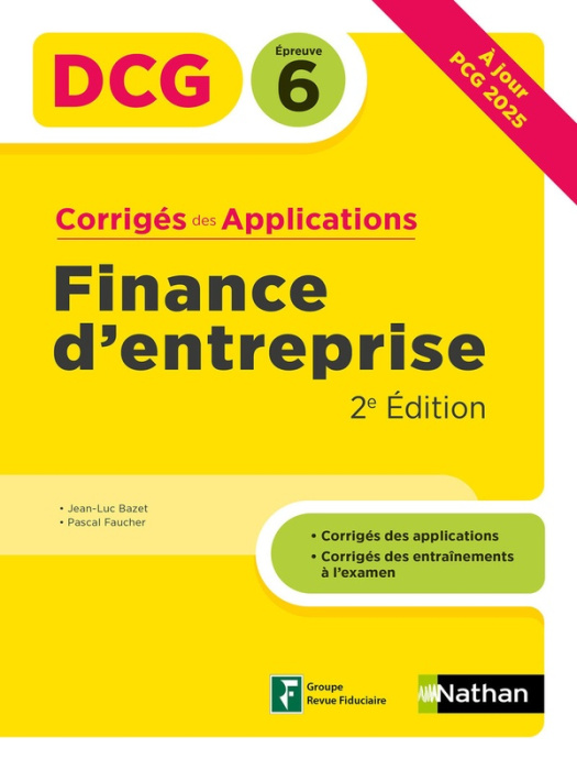Emprunter Finance d'entreprise DCG 6. Corrigés des applications, 2e édition livre