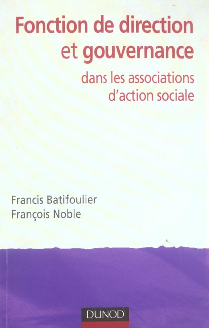 Emprunter Fonction de direction et gouvernance dans les associations d'action sociale livre
