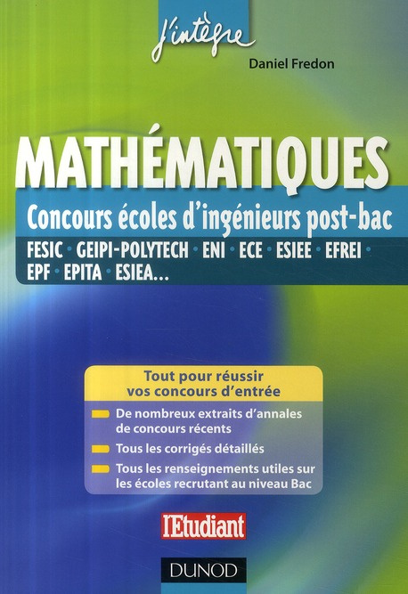 Emprunter Mathématiques. Concours écoles d'ingénieur post-bac livre