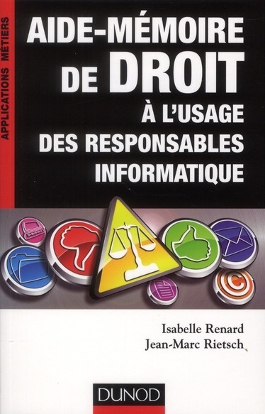 Emprunter AIDE-MEMOIRE DE DROIT A L'USAGE DES RESPONSABLES INFORMATIQUE livre