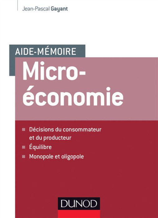 Emprunter AIDE-MEMOIRE - MICROECONOMIE livre