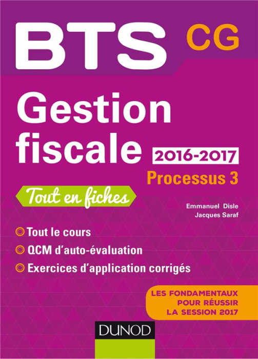 Emprunter Gestion fiscale BTS CG. Processus 3, Edition 2016-2017 livre