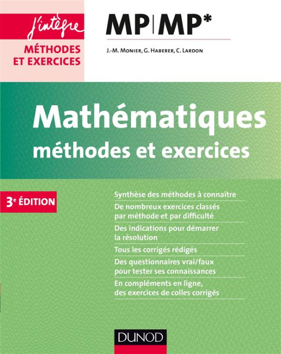 Emprunter MATHEMATIQUES METHODES ET EXERCICES MP - 3E ED. livre