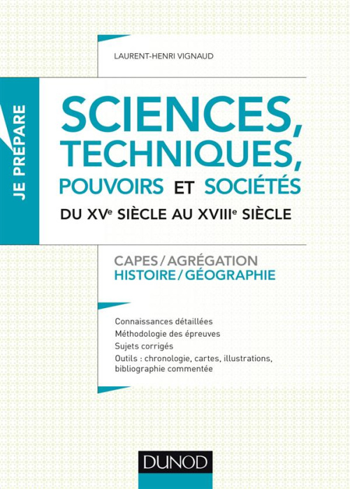 Emprunter Sciences, techniques, pouvoirs et sociétés du XVe au XVIIIe siècle. Capes / Agrégation - Histoire / livre
